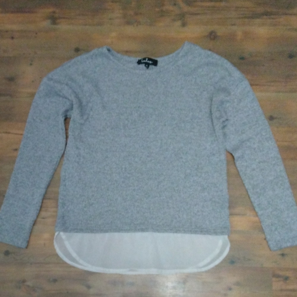 Lulu's Heather Gray Knit Sweater